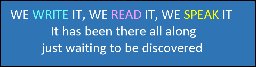 We write it, we read it...